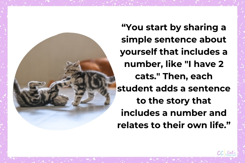 A final quote from the third back to school maths game with a photo of two kittens playing.